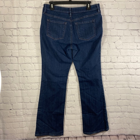 Ann Taylor Loft Womens Jeans sz 8 Blue Original Bootcut Stretch 31.5” Inseam - Picture 2 of 5